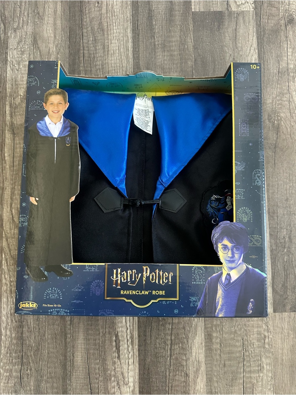 Size 10 Warner Bros. Ravenclaw Kids' Black and Blue Hooded Robe